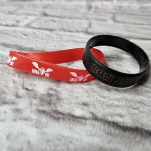 Bon Jovi Green Day Silicone Rubber Bracelets